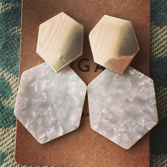 Hexagon Earrings