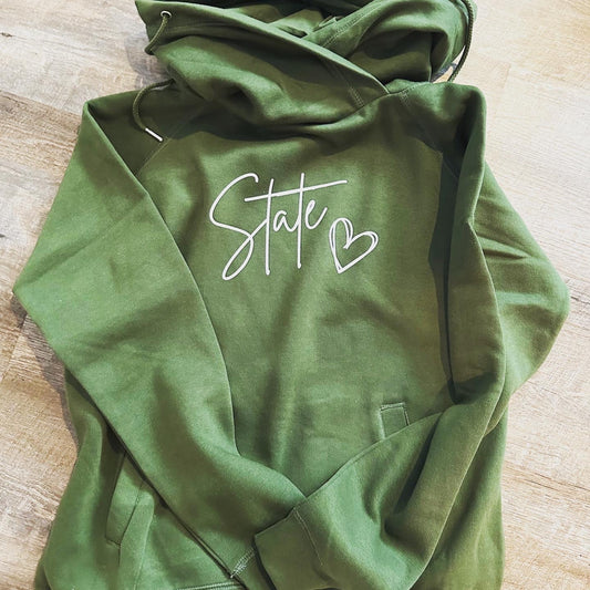 State Green Script Sweatshirt
