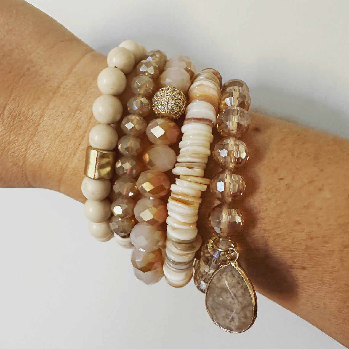Champagne Stack Bracelet set
