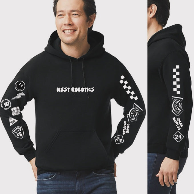 West Cyber Waffles Pin Collector Sweatshirt