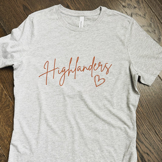 Adams HS Highlander Script Shirts