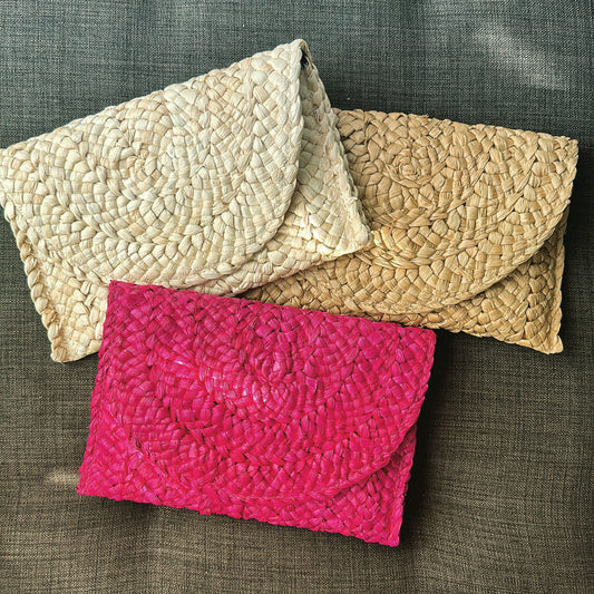 Straw Clutch Purse