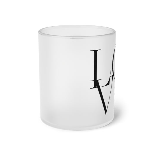 LOVE Frosted Glass Mug